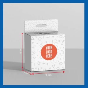 علبة مربعة مسطحة مع علاقة تعليق H 10 × W 4 × L 9 سم
