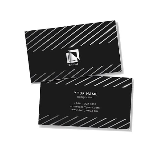Business Card with Silver Print - Digital